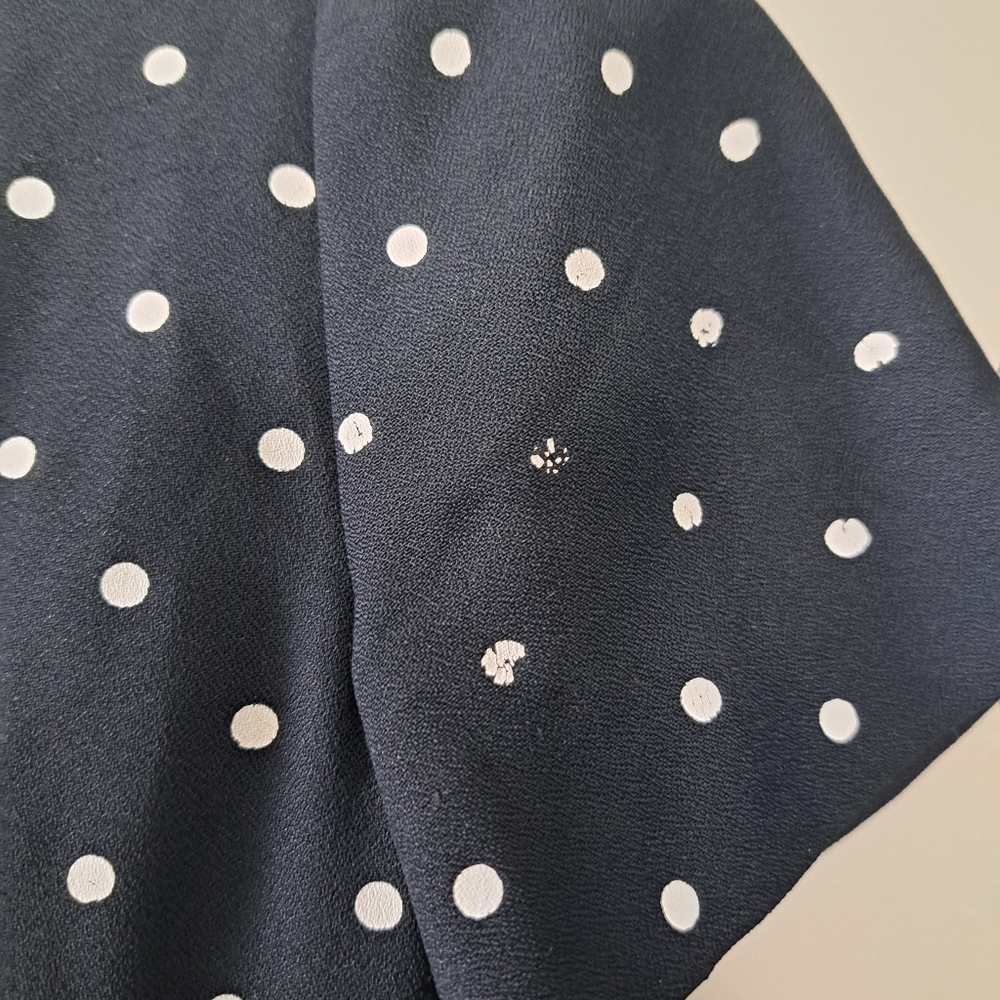 Vintage Black and White Polka-dot Dress with Pockets - Picture 7 of 8